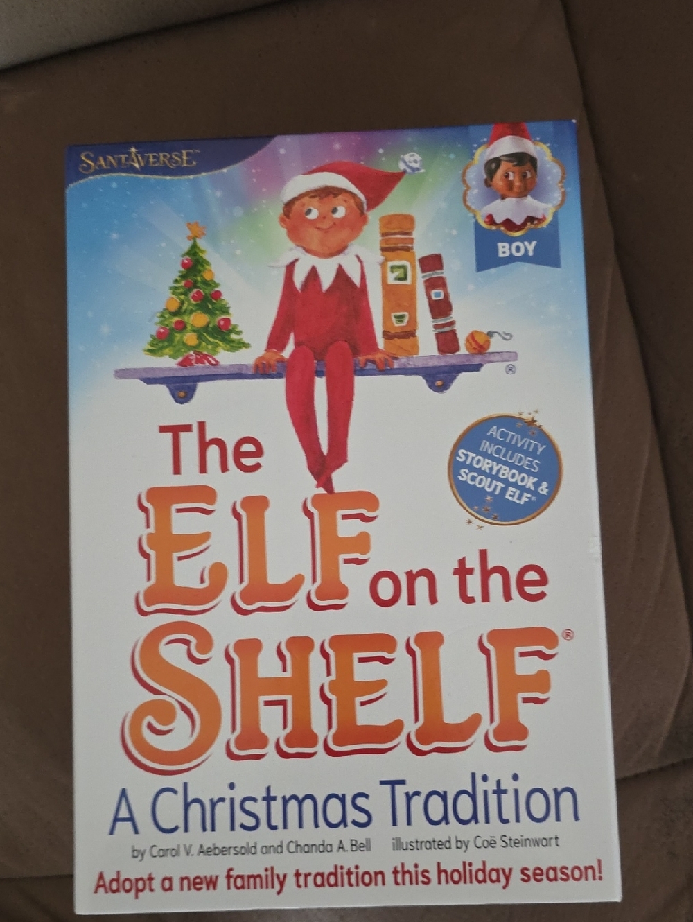 The ELF on the SHELF Boy - Red Elf Figure with Storybook